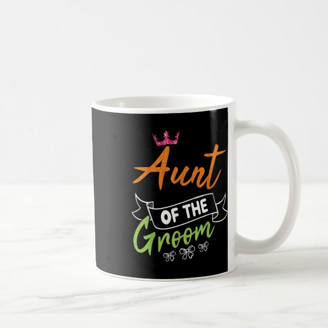Tante der Groom Bride glücklich Hochzeit Heiraten  Kaffeetasse (Rechts)