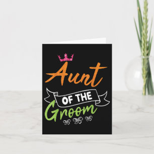 Tante der Groom Bride glücklich Hochzeit Heiraten Karte