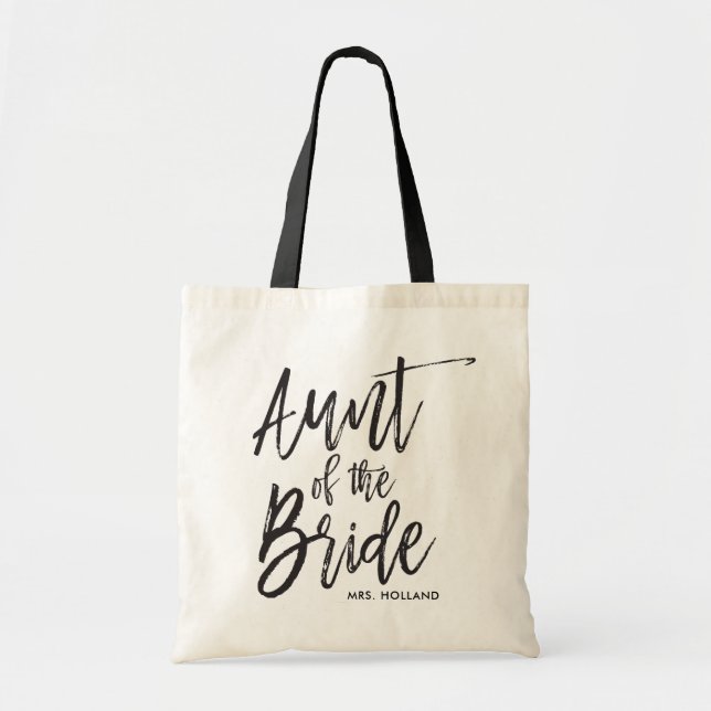 Tante der Skript-Art-kundenspezifischen Hochzeit Tragetasche (Vorne)