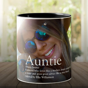 Tante der Welt beste jemals Tante Definition Foto Zweifarbige Tasse