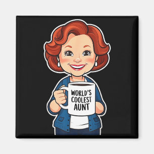 Tante der Welt coolstes Lustiges Kaffeeliebhaber-G Magnet