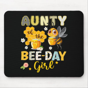 Tante des Bee-Day-Mädchens Lustige Biene-Birthday- Mousepad