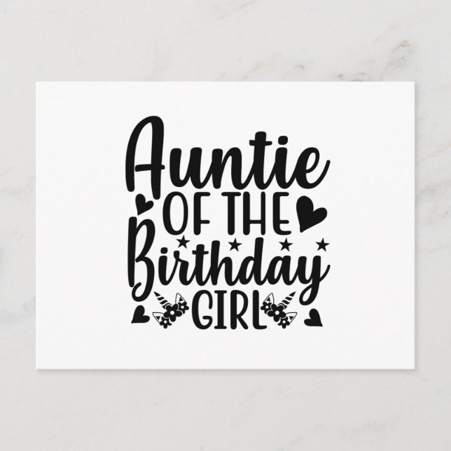 Tante des Geburtstags Postkarte (Vorderseite)