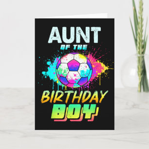 Tante des Geburtstagsjungen Fußball Bunt Karte