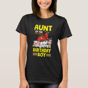 Tante des Geburtstagsjungen Haustiere Barnyard Par T-Shirt
