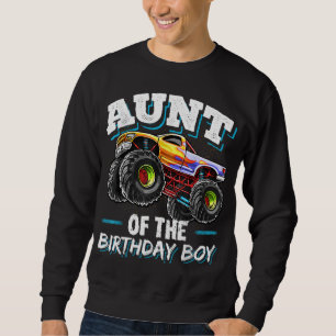 Tante des Geburtstagsjungen Monsters Truck Birthda Sweatshirt