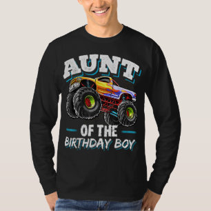 Tante des Geburtstagsjungen Monsters Truck Birthda T-Shirt