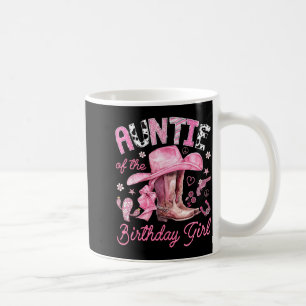 Tante des Geburtstagskindes rosa Cowgirl Western Kaffeetasse