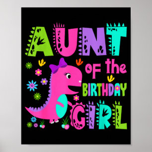 Tante des Geburtstagsmädchens Saurus Rex Dinosauri Poster
