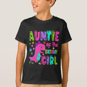 Tante des Geburtstagsmädchens Saurus Rex Dinosauri T-Shirt