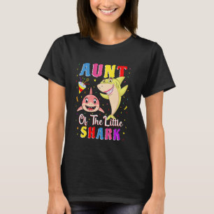 Tante des kleinen Hais Aunty Niece Shark Birthda T-Shirt