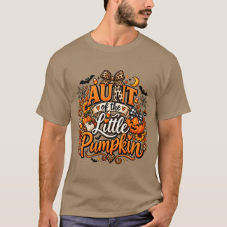 Tante des kleinen Kürbisses Süßes Halloween-Leopar T-Shirt