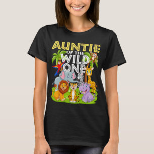Tante des wilden 1. Geburtstags Tiersaf T-Shirt