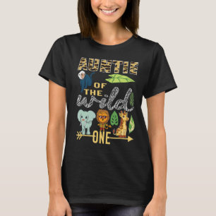 Tante des wilden One Zoo 1St Birthday Safari Jun T-Shirt