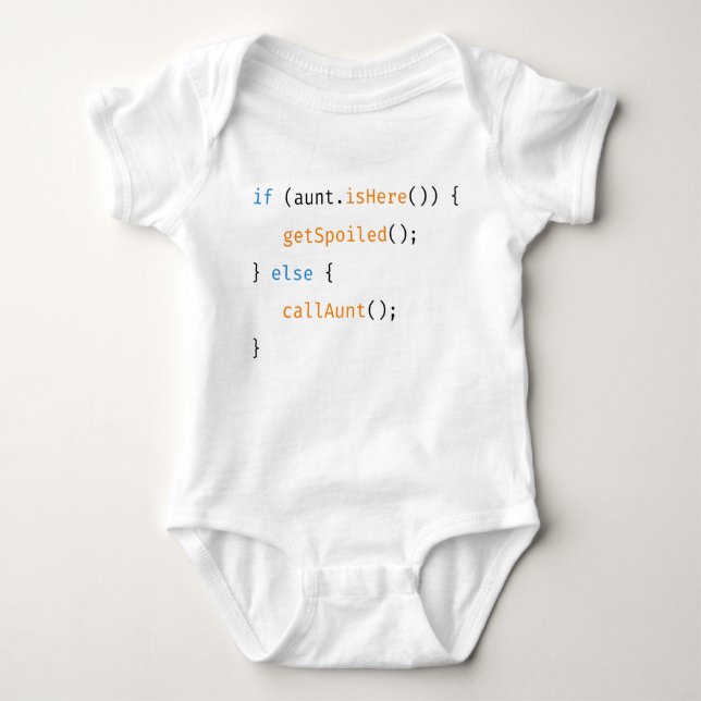 Tante Developer Funny Newborn Baby Code Strampler (Vorderseite)