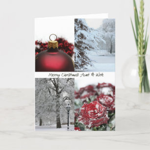 Tante & Ehefrau Weihnachten Roter Winter Collage