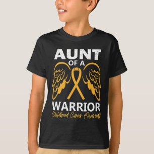 Tante eines Kämpfer-Kinder-Krebsbewusstseins-Engel T-Shirt