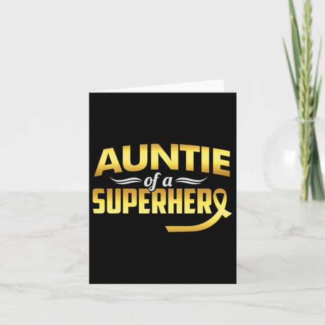 Tante eines Superhelden Karte (Vorderseite)
