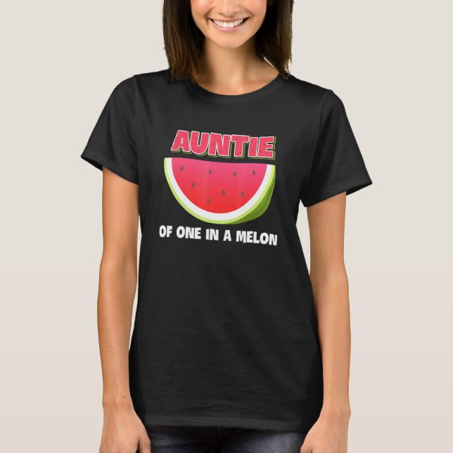 Tante eins in einer Melon Familie Matching Waterme T-Shirt (Vorderseite)
