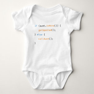 Tante Entwickler Lustiger Neugeborener Baby Code Strampler
