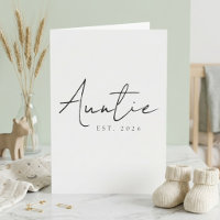 Tante EST Jahr Süße Ankündigungs-Schrift-Design