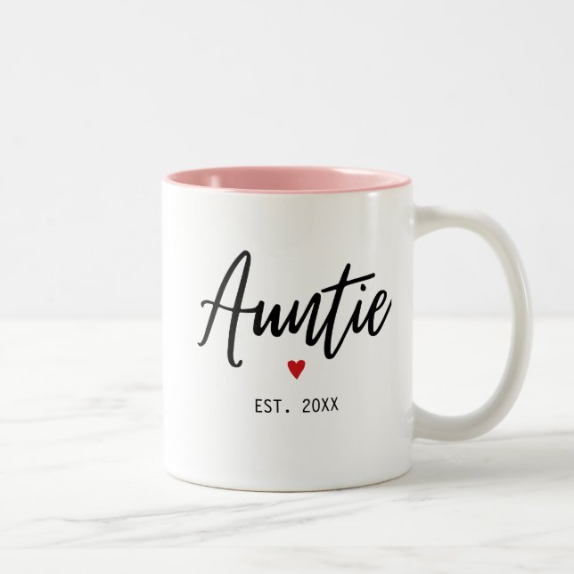 Tante Etablie Moderne Minimaliste Mug (Droit)