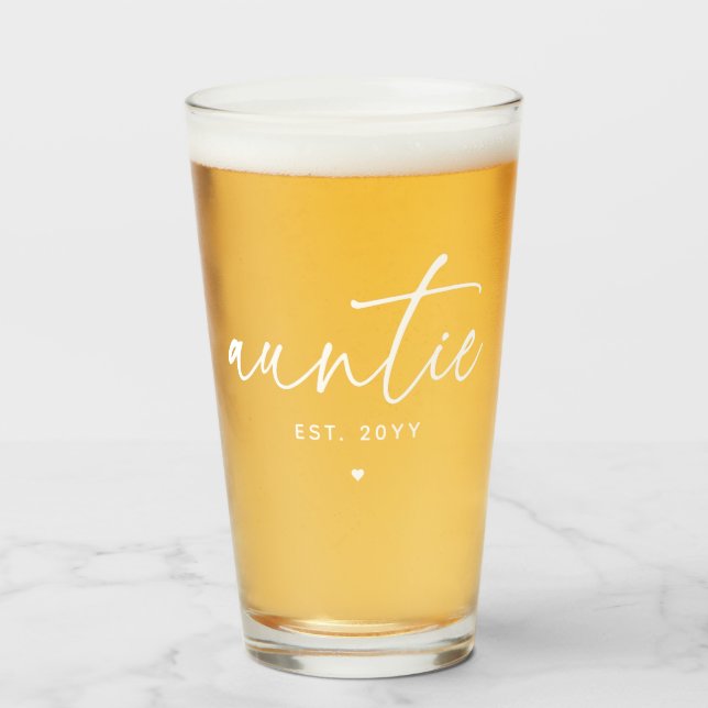Tante etablierte elegante Typografie Neue Tante Glas (Vorne (Gefüllt))