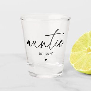Tante etablierte elegante Typografie Neue Tante Schnapsglas