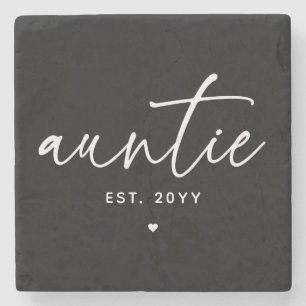 Tante etablierte elegante Typografie Neue Tante Steinuntersetzer