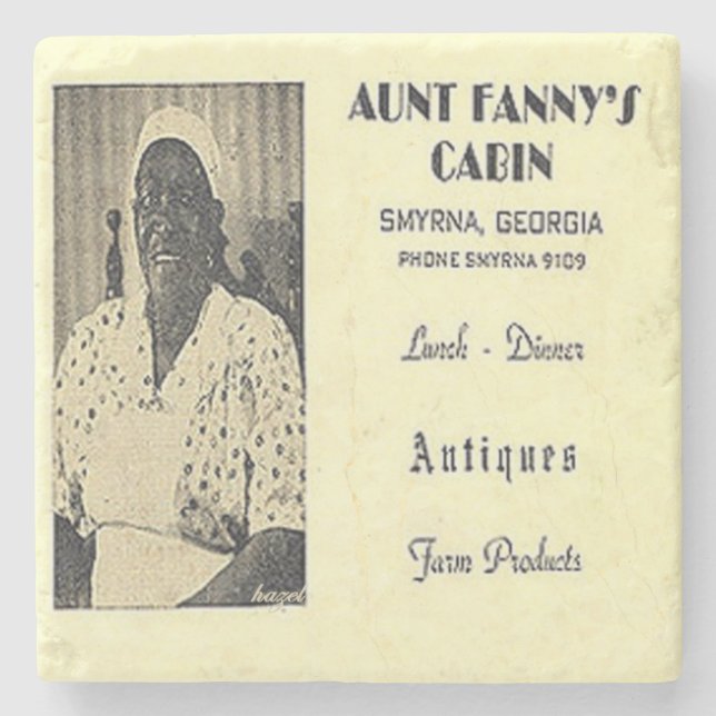 Tante Fanny's Cabin Smyrna, Smyrna Georgia, Steinuntersetzer (Vorderseite)