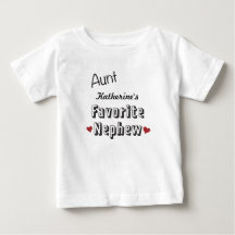 Tante Favorite Nephew Baby T-Shirt personalisiert