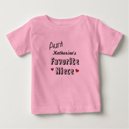 Tante Favorite Niece Baby T-Shirt personalisiert