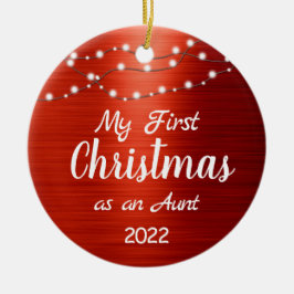 Tante First Christmas String Lights Foto Keramik Ornament