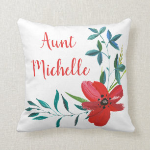 Tante Floral Name Typografie Kissen