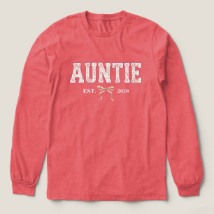Tante Floral Varsity-Letter Coquette-Schleife Maßa Tri-Blend Shirt