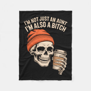 Tante Funny Skeleton Tante Fleecedecke