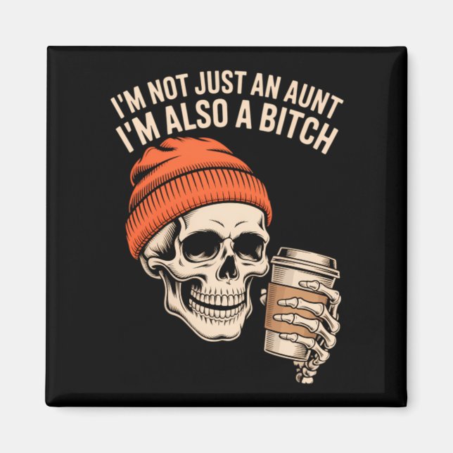 Tante Funny Skeleton Tante Magnet (Vorne)