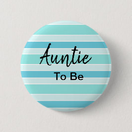 Tante für blaue und Aquamarine Babydusche Button