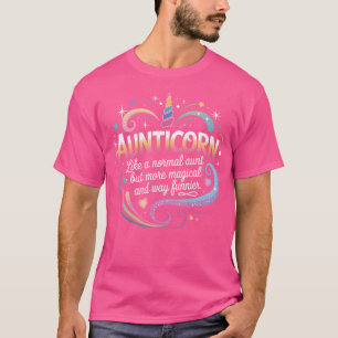 Tante für Frauen Lustige Aunticorn Magische Spaß E T-Shirt