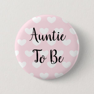 Tante für Pink Hearts Baby Dusche Button