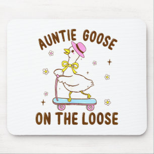 Tante Gans auf freiem Fuß Lustige Geburtstags-Pass Mousepad