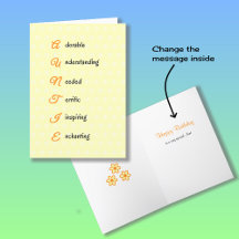 Tante Geburtstagstext Blume orange