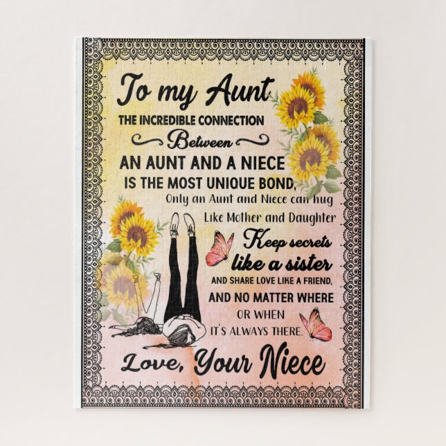 Tante Geschenke | Brief an meine Tante Liebe aus N (Vertikal)