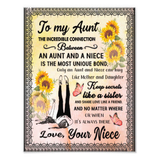 Tante Geschenke | Brief an meine Tante Liebe aus N Fotodruck