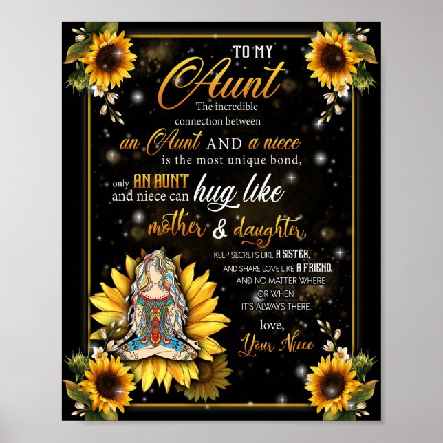 Tante Geschenke | Brief an meine Tante Liebe aus N Poster (Vorne)