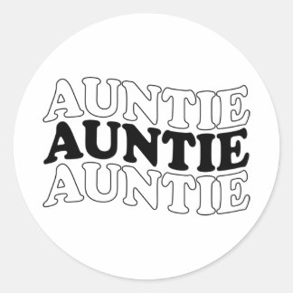 Tante gestackt Lieblings Tante Leben Runder Aufkleber