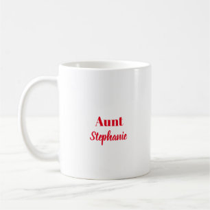 Tante gibt Individuelle Name Red White Geschenke G Kaffeetasse