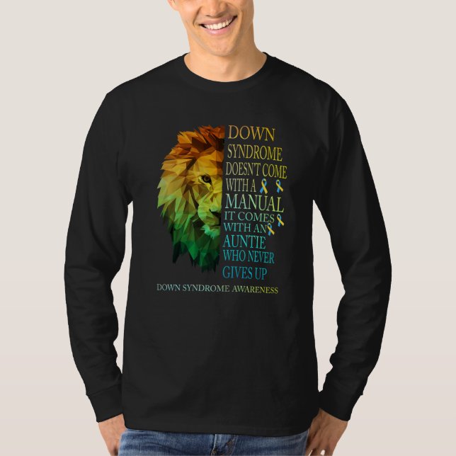 Tante gibt nie das Löwenndrom T21 auf T-Shirt (Vorderseite)