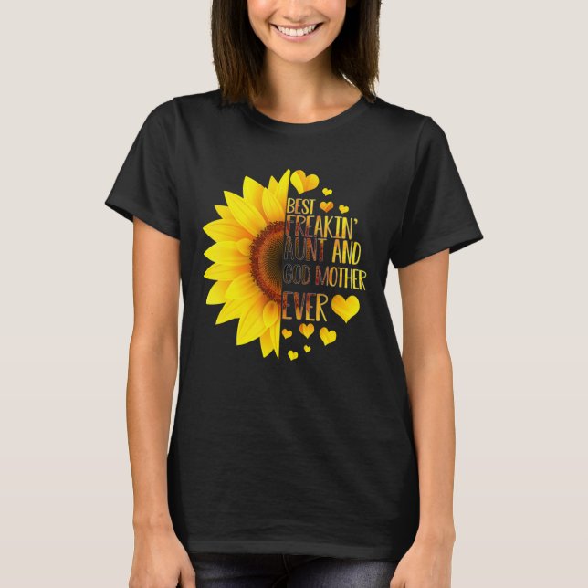 Tante GodMutter je Sonnenblume T-Shirt (Vorderseite)