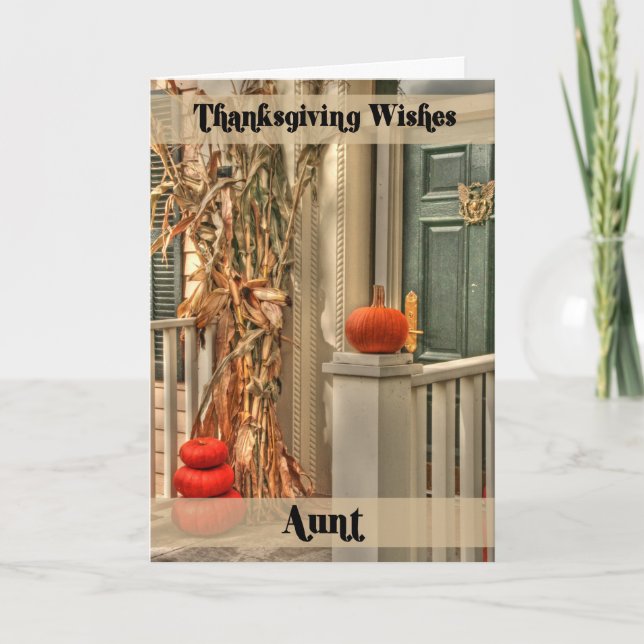Tante Happy Thanksgiving Feiertagskarte (Vorderseite)